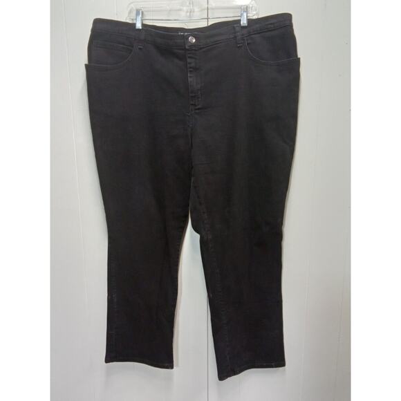 Lee Womens Plus Relaxed Fit Black Jeans (Size 22W) - Picture 1 of 4
